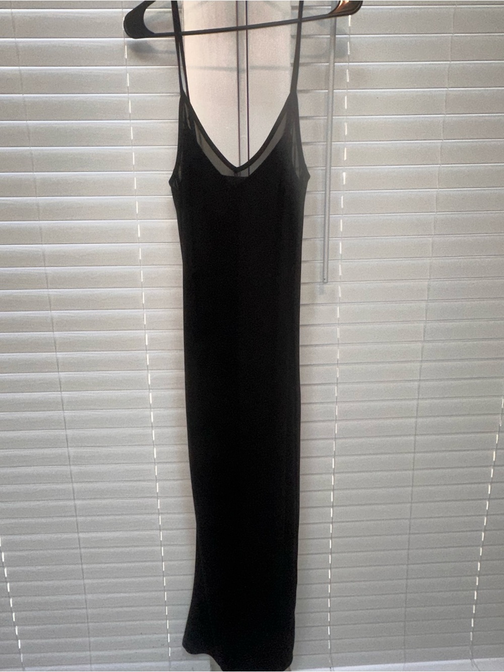 Forever 21 Black Slip Maxi Dress with V-Neck